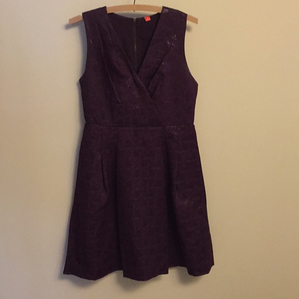 Plum colored special occasion dress. Lined